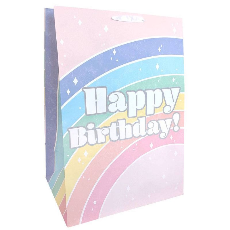 Photo 1 of 3PK-Colossal 'Happy Birthday' Rainbow Gift Bag - Spritz
