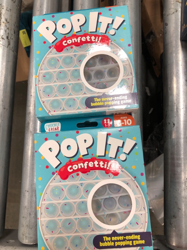 Photo 2 of 2pk-Chuckle & Roar Pop It! Fidget and Sensory Game - Confetti
