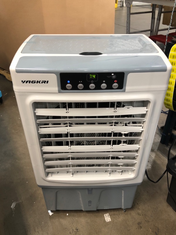 Photo 2 of Evaporative Cooler, VAGKRI 2100CFM Air Cooler, 120°Oscillation Swamp Cooler with Remote Control, 24H Timer, 3 Wind Speeds for Outdoor Indoor Use,7.9Gallon
