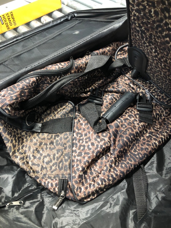 Photo 4 of Rockland Vara Softside 3-Piece Upright Luggage Set, Leopard, (20/22/28)
