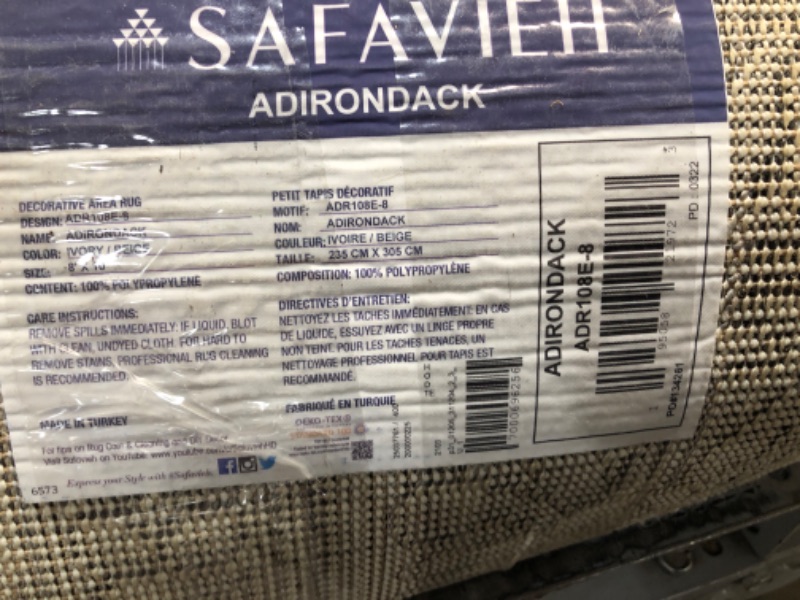 Photo 1 of ADR108E-8 8 X 10 Ft. Adirondack Contemporary Rectangle Rug, Ivory & Beige
