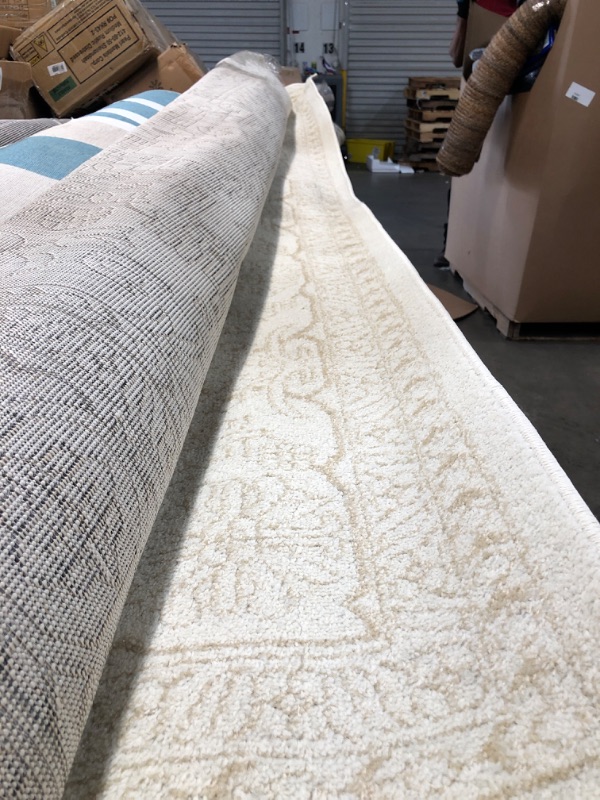 Photo 1 of ADR108E-8 8 X 10 Ft. Adirondack Contemporary Rectangle Rug, Ivory & Beige

