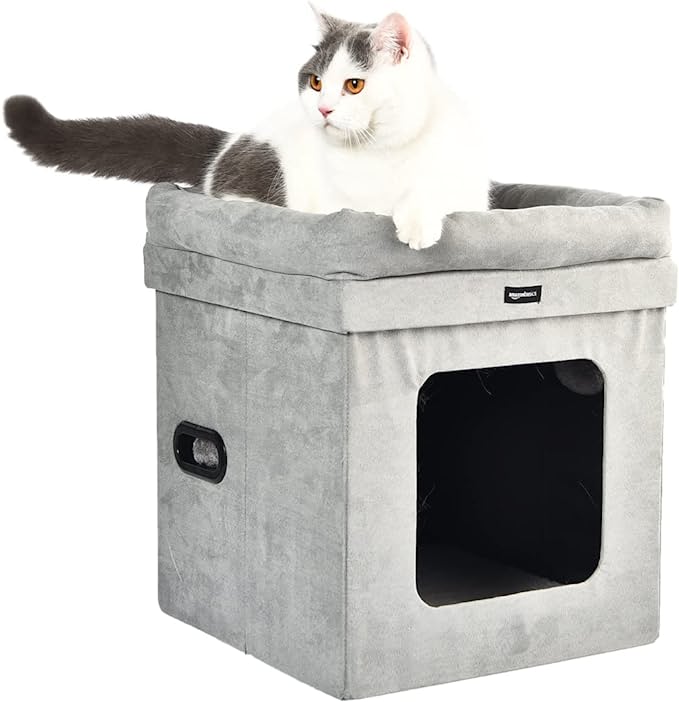 Photo 1 of Amazon Basics Collapsible Cat House with Bed
