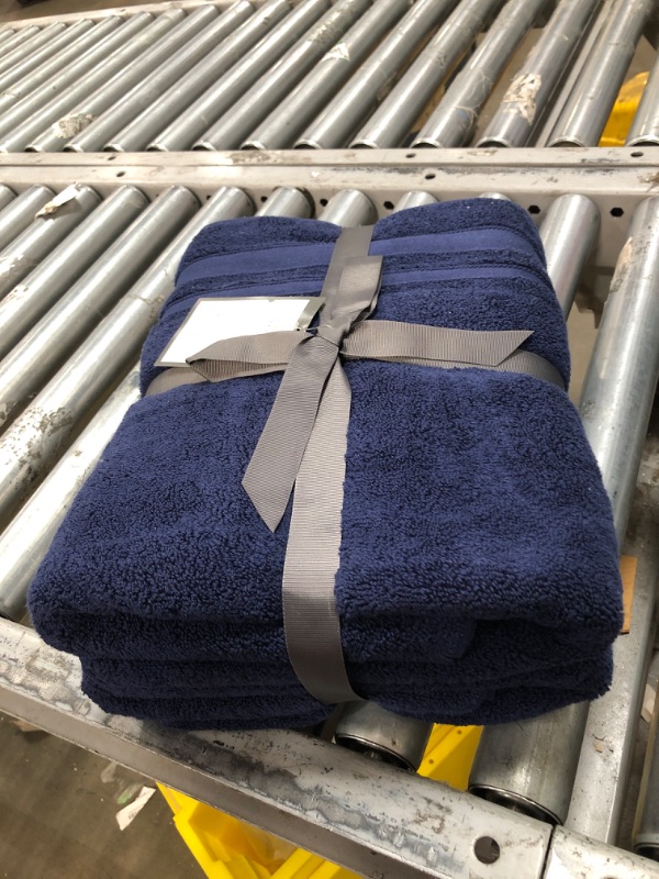 Photo 2 of 2pk Navy Blue Performance Bath Towel
