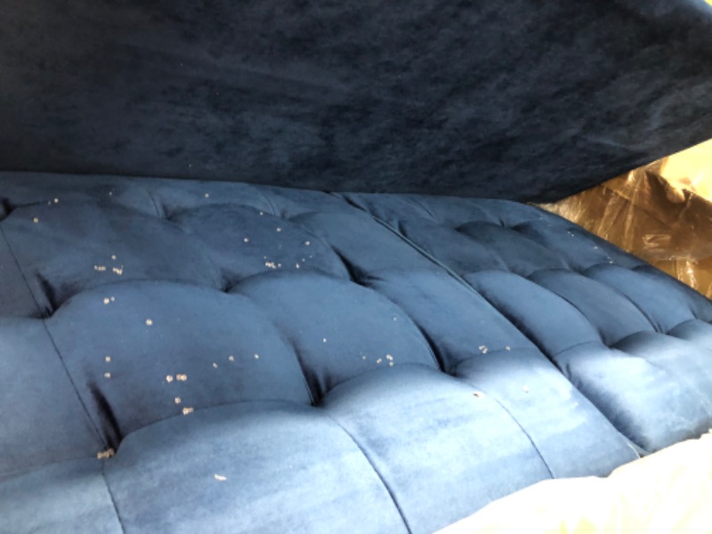 Photo 5 of  Tufted Velvet Fabric Loveseat Living Room 2 Seater Sofa Upholstered Loveseat Sofa for Small Apartment, 