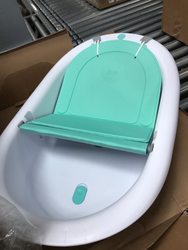 Photo 2 of 4-in-1 Grow-with-Me Bath Tub by Frida Baby Transforms Infant Bathtub to Toddler Bath Seat with Backrest for Assisted Sitting in Tub