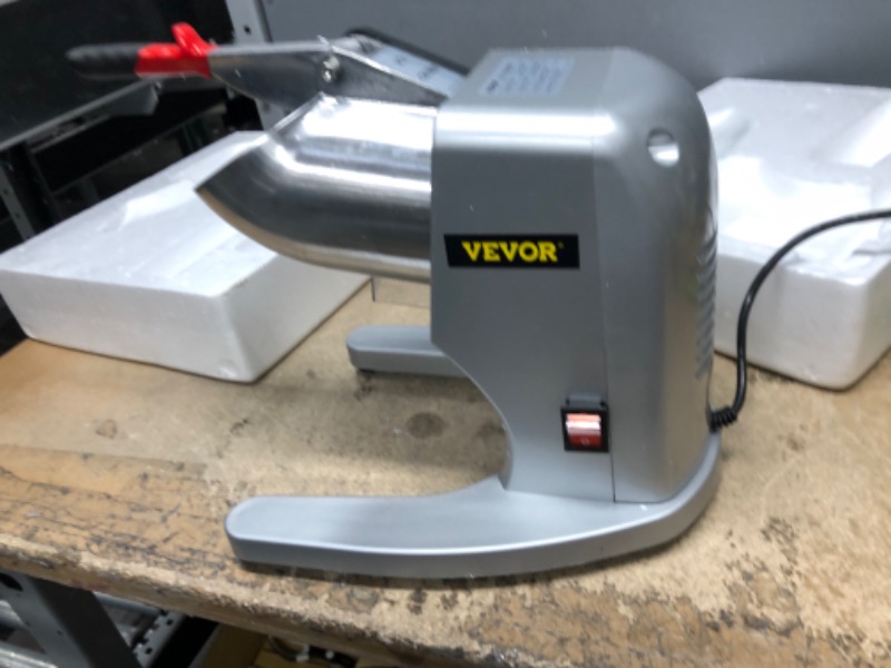 Photo 3 of ***PARTS ONLY*** VEVOR 110V Electric Ice Shaver Crusher,300W 1450 RPM Snow Cone Maker Machine with Dual Stainless Steel Blades 210LB/H, Shaved Ice Machine with Ice Plate & Additional Blade for Home and Commercial Use,Silver Sliver