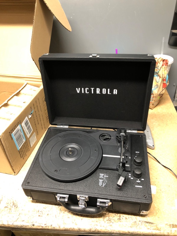 Photo 2 of Victrola Journey+ Bluetooth Suitcase Record Player, Black (VSC-400SB-BLK-SDF)