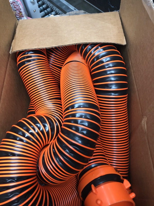 Photo 2 of Camco 21012 RhinoEXTREME 20ft RV Sewer Hose Kit | Includes Swivel Fitting and Translucent Elbow with 4-in-1 Dump Station Fitting | Storage Caps Included 20' Sewer Hose Kit Ships In Own Container