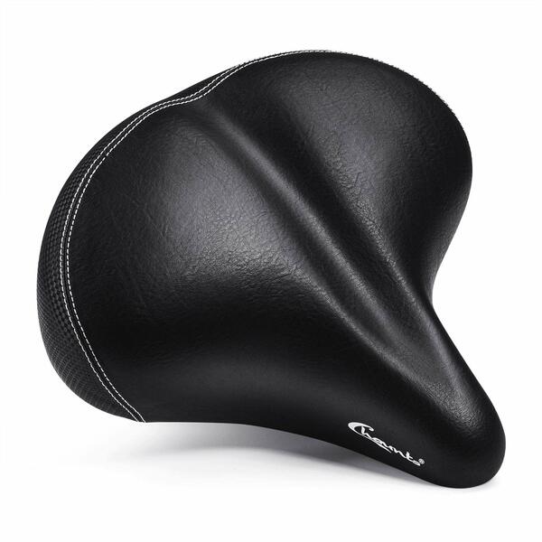 Photo 1 of Chaunts Bike Seat - Most Comfortable Wide Bike Saddle for Women Men, Soft Memory Foam Oversized Bicycle Seats, Dual Shock Absorbing, Universal Fit for Indoor/Outdoor Bikes
