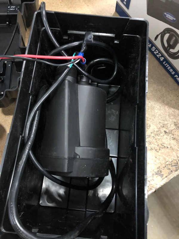 Photo 2 of (Non-functional)Superior Pump 92900 12V Battery Back Up Submersible Sump Pump with Tethered Switch   