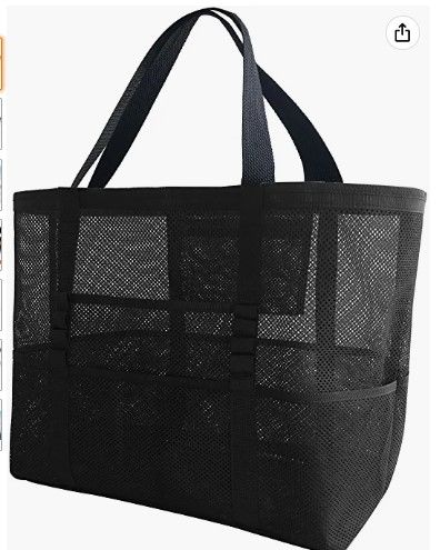 Photo 1 of Beach Bag Mesh Large Beach Bags and Totes Waterproof Sandproof, Reusable Oversized Beach Tote Bag, Packable Beach Bag