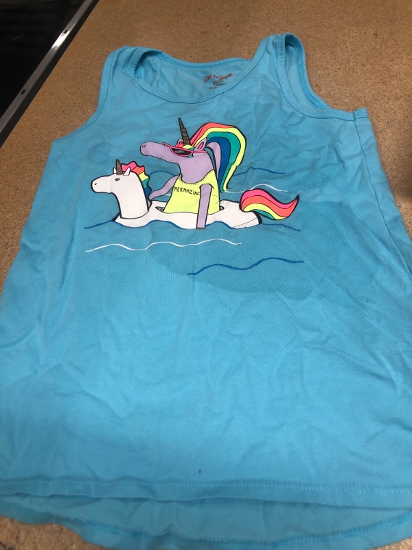 Photo 1 of GIRLS CLOTHING BUNDLE Size Med (7-8), Five Pieces, Shorts Leggings Shirts; New, One Shirt Water-Damaged ***AS IS NO RETURNS*** 