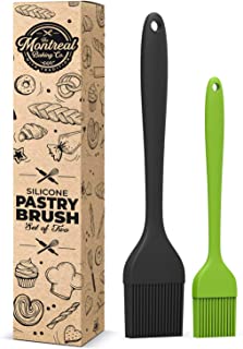 Photo 1 of Silicone Basting Pastry Brush Set | 2 Pack - COMMERCIAL GRADE Large and Small Brushes - Kitchen Oil Brush