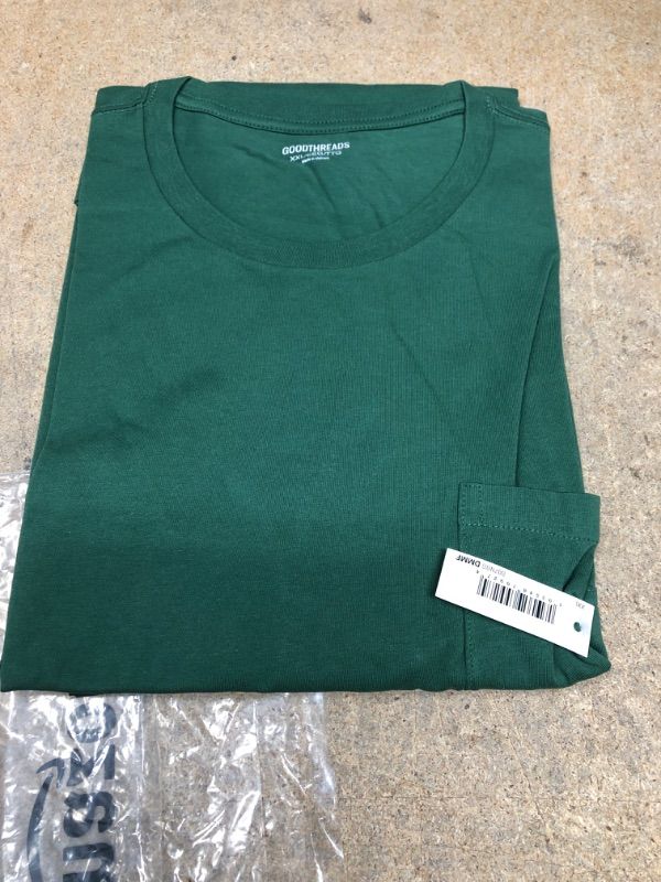 Photo 2 of Goodthreads Men's Slim-Fit Short-Sleeve Cotton Crewneck T-Shirt XX-Large Green Pocket