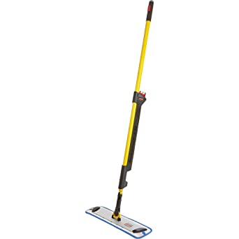 Photo 1 of Rubbermaid Commercial Products HYGEN PULSE Single Sided Microfiber Spray Mop Kit for Hardwood/Tile/Laminated Floors, Yellow, Perfect for Kitchen/Lobby/Bathroom/Janitorial Cleaning (1835528)