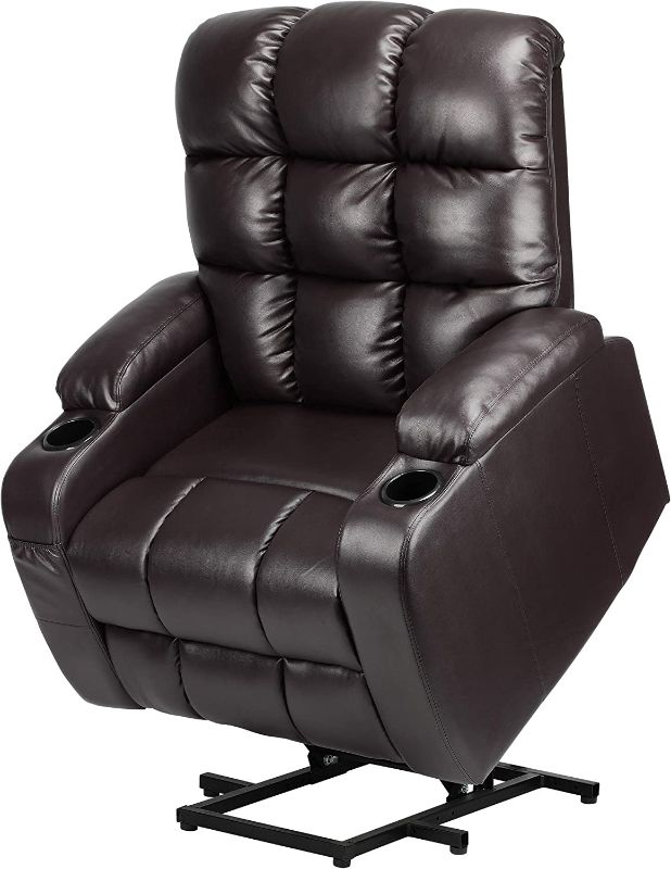 Photo 1 of ***PARTS ONLY/INCOMPLETE*** YITAHOME Power Lift Recliner Chair, Electric Sofa for Elderly PU Leather Single Modern Sofa Chair Home Theater Seating with Cup Holders and Side Pockets for Living Room?Brown
