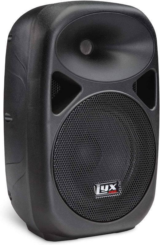 Photo 1 of LyxPro SPA-8 Compact 8" Portable PA System 100-Watt RMS Power Active Speaker System Equalizer Bluetooth SD Slot USB MP3 XLR 1/4" 1/8" 3.5mm Inputs
