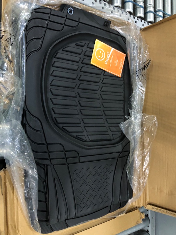 Photo 1 of Motor Trend FlexTough Contour Liners - Deep Dish Heavy Duty Rubber Floor Mats - Black
