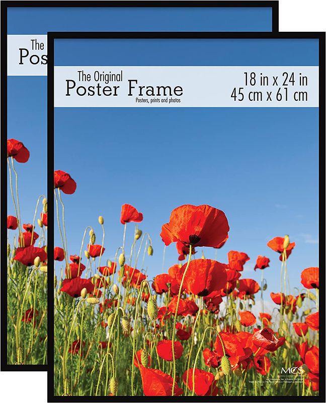 Photo 1 of MCS Original Poster Frame, 18 x 24 Inch, Black, Set of 2