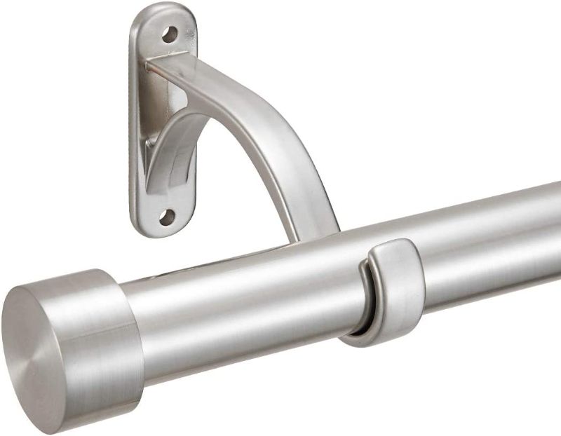 Photo 1 of 1-Inch Diameter Curtain Rod 28-48 Inches, Adjustable Rod Set with Premium Aluminum Brackets and