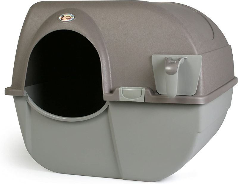 Photo 1 of Omega Paw Roll 'n Clean Self Cleaning Litter Box, Brown, Large