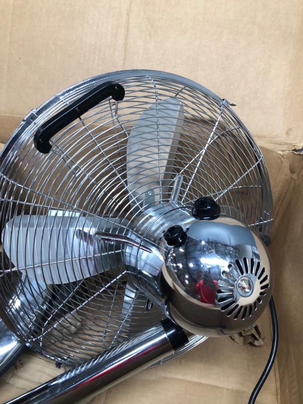 Photo 2 of 16 Inch Stand Fan, Adjustable Heights, Horizontal Ocillation 75°, 3 Settings Speeds, Low Noise, Quality Made Durable Fan, High Velocity, Heavy Duty Metal For Industrial, Commercial, Residential *parts only
