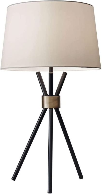 Photo 1 of Adesso 3834-01 Benson 25.5" Table Lamp, Black, Smart Outlet Compatible