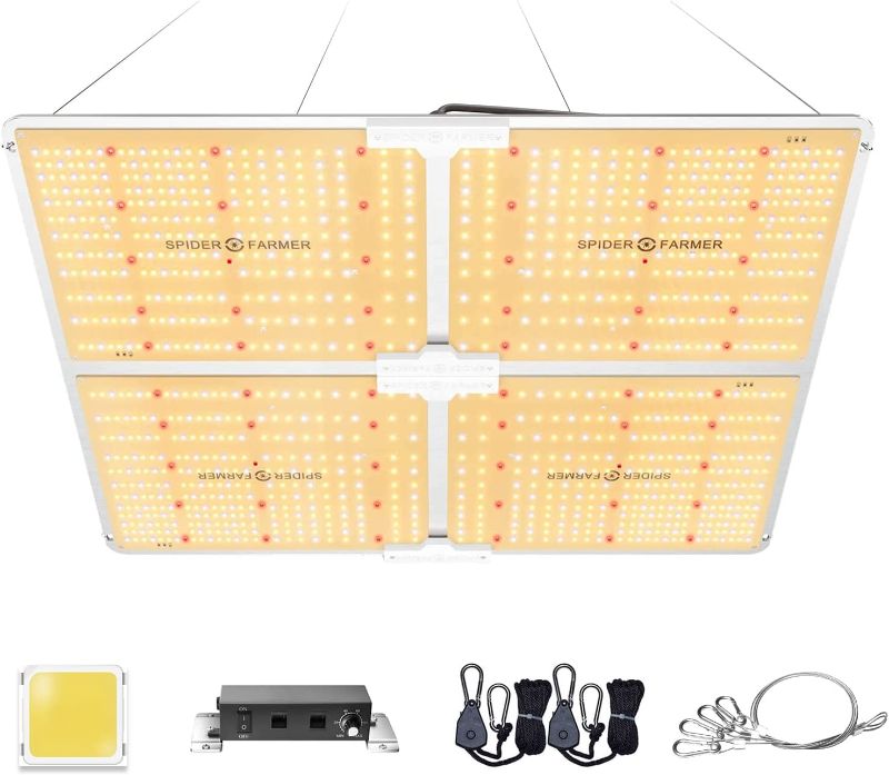 Photo 1 of 2022 SPIDER FARMER SF4000 LED Grow Light with Samsung LM301B Diodes & Dimmable Lighting 450W Commercial Full Spectrum Grow Lamps for Veg Bloom Indoor Plants 2.7 umol/J for 4x4/5x5 Grow Tent
