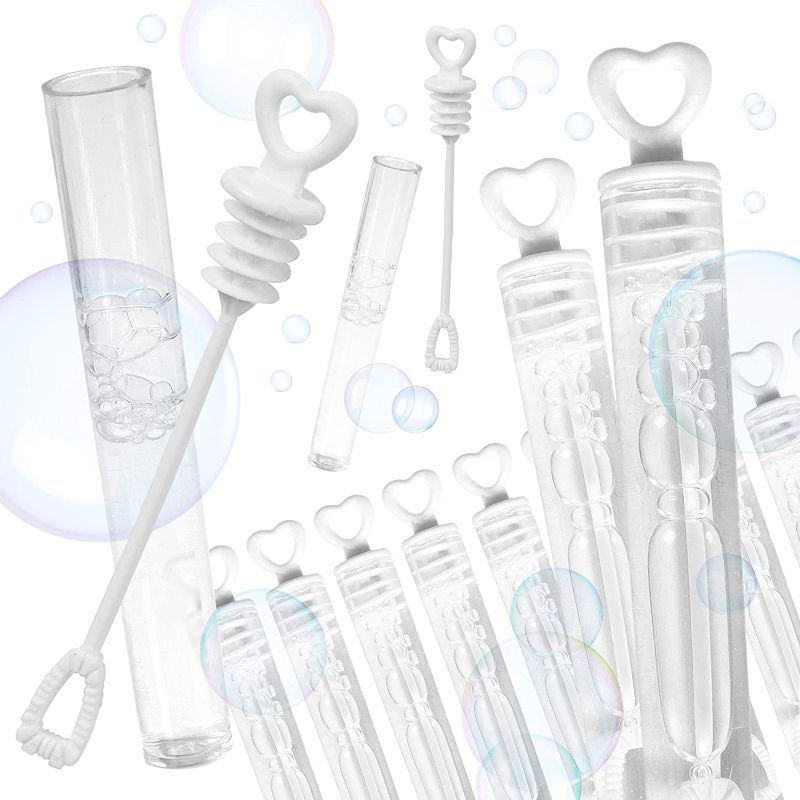 Photo 1 of 2 Pack Narwhal Novelties 40 Count Mini Heart Bubble Wands – Great Wand Bubbles Party Favors for Weddings and Anniversaries
