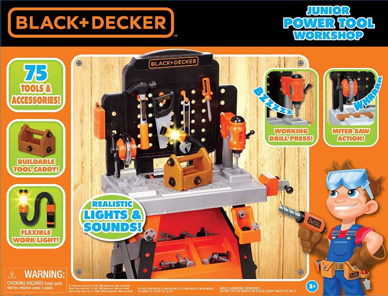 Photo 1 of Black+Decker Kids Power Tools Workshop - Build Your Own Tool Box – 75 Realistic Toy Tools and Accessories [Amazon Exclusive]
