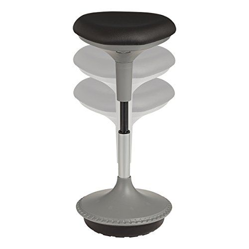 Photo 1 of Learniture Adjustable-Height Active Learning Stool, Black, LNT-RIA3052BK-SO