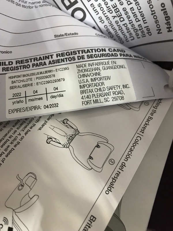 Photo 1 of Britax Highpoint Stage 2 Booster Car Seat