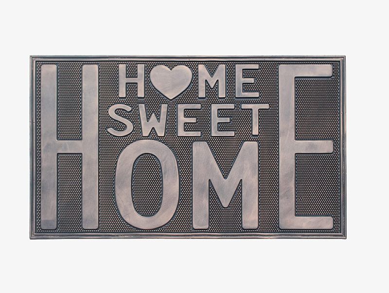 Photo 1 of A1 Home Collections A1HCRB6130 Sweet Home Doormat A1HC Pin Outdoor Entrance,Fun Designed Floor, Welcome Front Door Indoor Non-Slip Backing Rubber Mat for Outside, 18"X 30"
