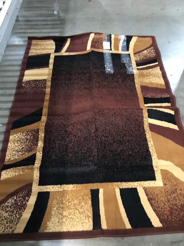 Photo 4 of 3 Piece Ariana Konya Area Border Rug Set - Brown
