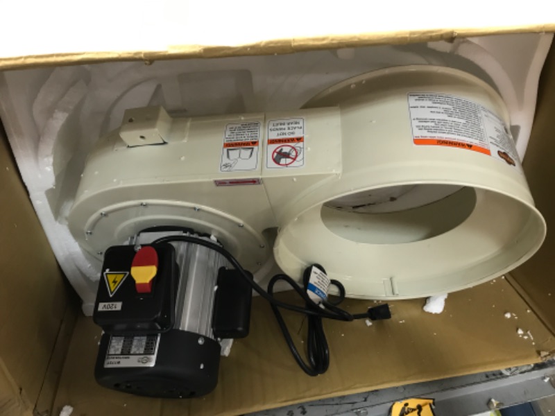 Photo 2 of "Shop Fox W1727 1 Hp 800 Cfm Portable Dust Collector 9" Balanced Steel Impeller"
