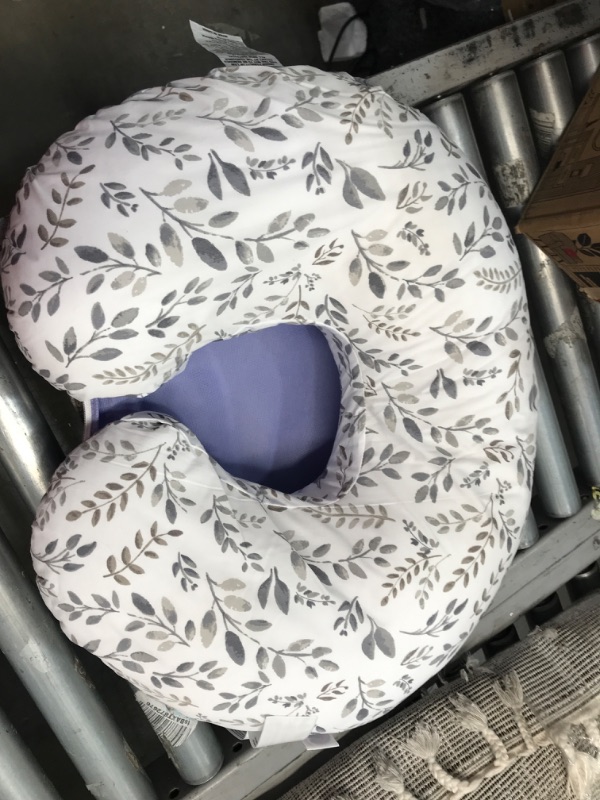 Photo 2 of Boppy Nursing Pillow and Positioner Original, Gray Taupe Watercolor Leaves, Breastfeeding, Bottle Feeding
