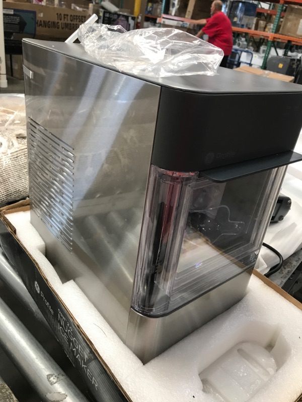 Photo 4 of Opal 24 lb Portable Nugget Ice Maker in Stainless Steel, with Side Tank, and WiFi connected