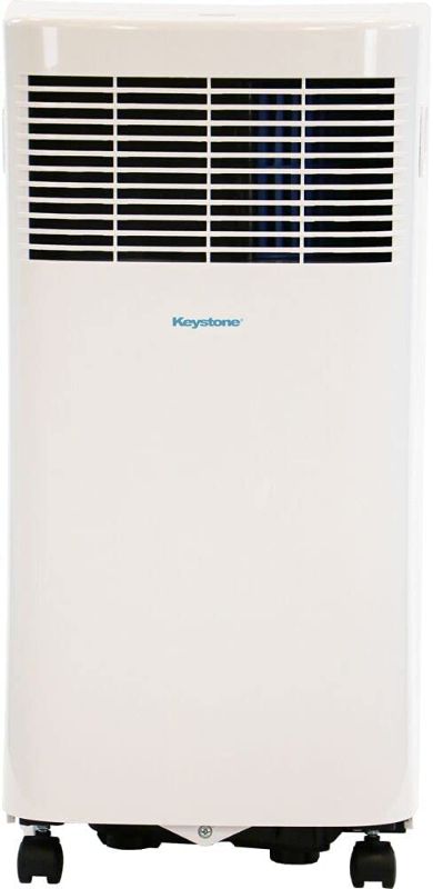 Photo 1 of (DAMAGED)KEYSTONE 115V Sense Sq. Ft, 5,000 BTU Portable Air Conditioner with Remote Control | AC for Rooms up to 200 Sq.Ft. | LED Display | 24H Timer | Dehumidifer | Wheels | 3-Speed | KSTAP05PHA, White
**BROKEN HANDLE, 2 BROKEN WHEELS**
