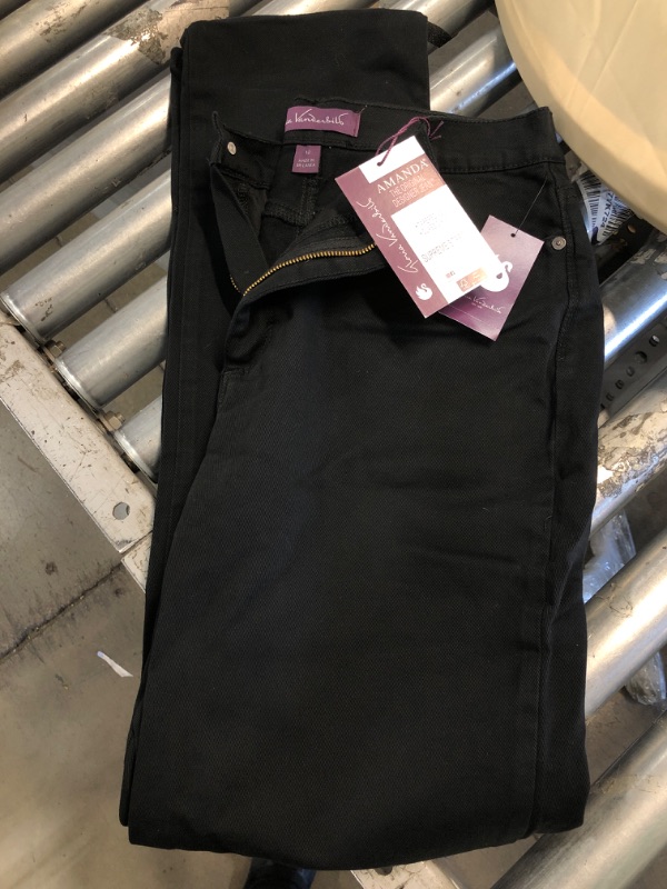 Photo 2 of Gloria Vanderbilt Women's Amanda Classic High Waisted Tapered Jeans, Black, Size 12 long