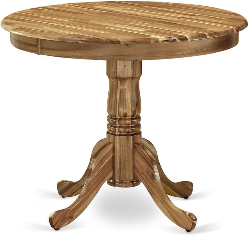 Photo 1 of **BOX ONE OF 2 TABLE TOP ONLY*- East West Furniture ANT-ANA-TP Antique Dining Table Made of Acacia offering Wood Texture, 36 Inch Round, Neutral Finish
