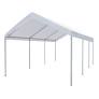 Photo 1 of 12 ft W x 20 ft L Heavy Duty Carport Portable Garage Car Canopy Boat Shelter Tent, 8 Legs
