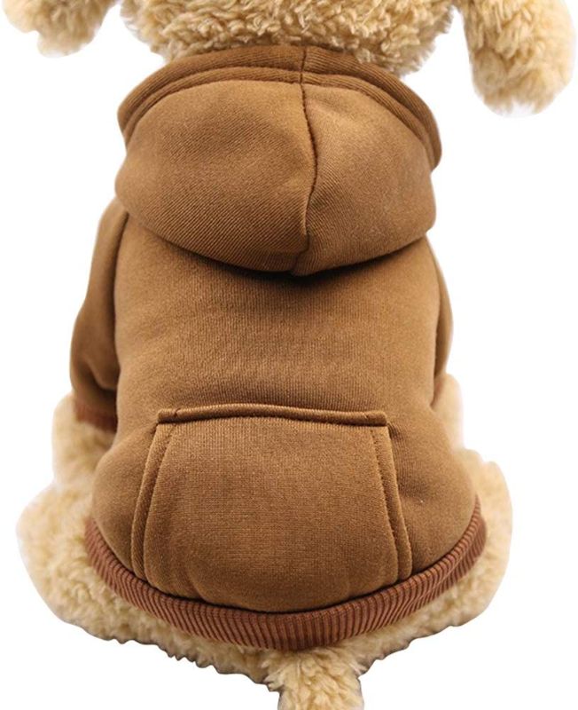 Photo 1 of Jecikelon Winter Dog Hoodie Sweatshirts with Pockets Warm Dog Clothes for Small Dogs Chihuahua Coat Clothing Puppy Cat Custume
