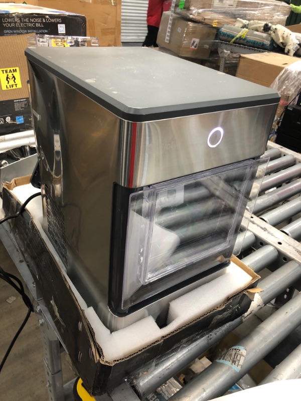 Photo 2 of (DENTED MAKER/SIDE TANK; DAMAGED SIDE TANK) GE Profile Opal | Countertop Nugget Ice Maker with Side Tank | Portable Ice Machine Makes up to 24 lbs. of Ice Per Day | Stainless Steel Finish