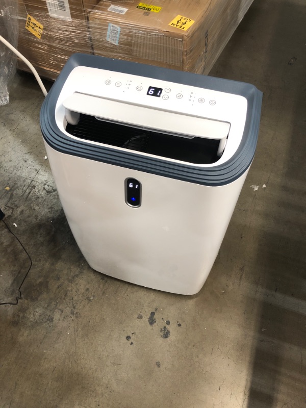 Photo 2 of (DAMAGED SIDE)  Rintuf 2022 12000 BTU Portable AC, Cools Rooms up to 550 Sq.ft, Also as Dehumidifier & Fan & Smart Timer, with Handy Remote, Washable Filter, Universal Wheels, Window Kit
