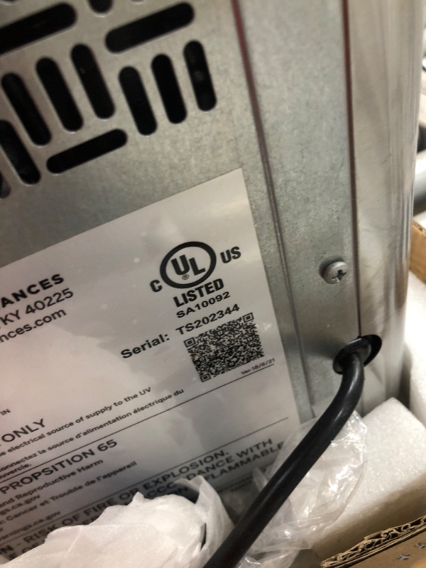 Photo 4 of (DENTED) GE Profile Opal | Countertop Nugget Ice Maker with Side Tank | Portable Ice Machine Makes up to 24 lbs. of Ice Per Day | Stainless Steel Finish