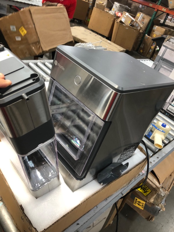 Photo 2 of (DENTED) GE Profile Opal | Countertop Nugget Ice Maker with Side Tank | Portable Ice Machine Makes up to 24 lbs. of Ice Per Day | Stainless Steel Finish