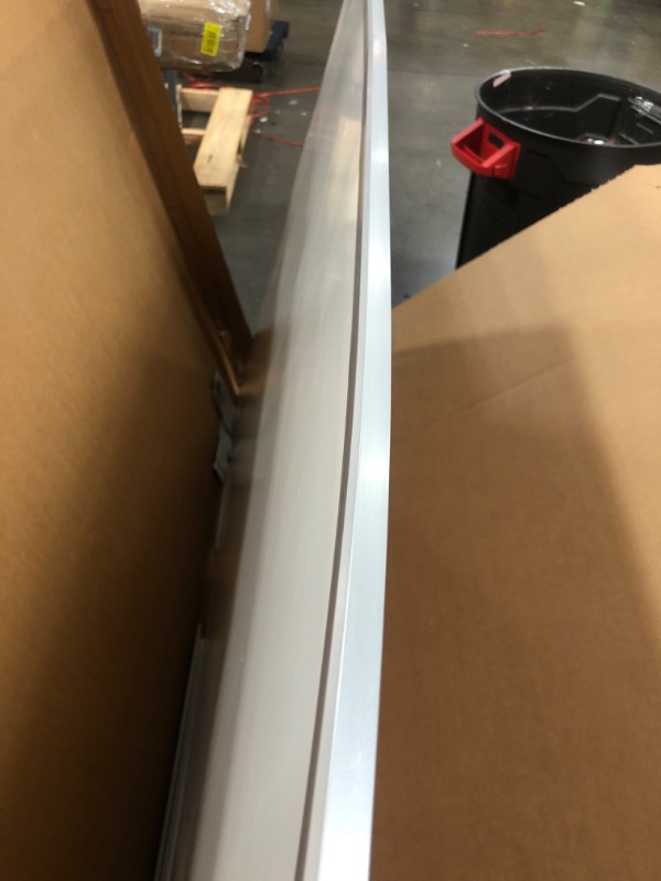 Photo 3 of (BROKEN-OFF FRAME; WARPED FRAME; COSMETIC DAMAGED TO WHITEBOARD) Quartet Classic Magnetic Whiteboard, 72 inch x 48 inch, Silver Frame