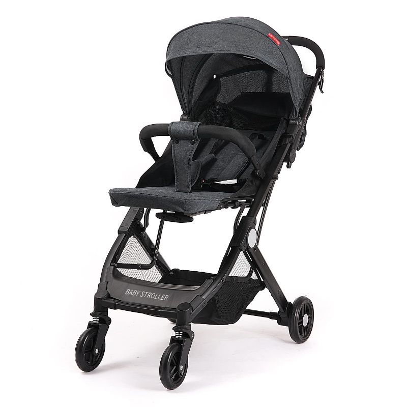 Photo 1 of (STOCK PIC INACCURATELY REFLECTS ACTUAL PRODUCT) Compact Lightweight Baby Strollers for Travel - Portable Foldable Toddler Pushchair with Adjustable Multi-Position Recline and Storage (Black)
