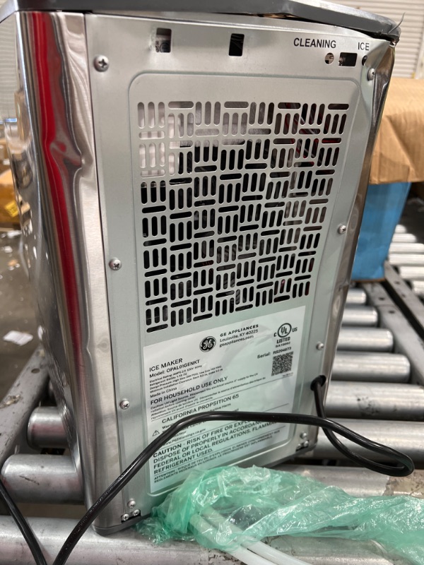 Photo 4 of GE Profile Opal | Countertop Nugget Ice Maker with Side Tank | Portable Ice Machine Makes up to 24 lbs. of Ice Per Day | Stainless Steel Finish**BROKEN PARTS HAS DENTS UNIT POWERS ON NEEDS REPAIRS**
